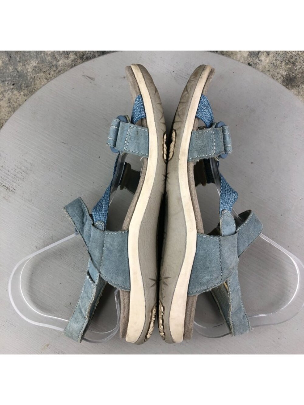 Earth Origins Women's Size 8.5M Savoy Slade Blue Suede Open Toe Sport Sandals - Picture 8 of 14